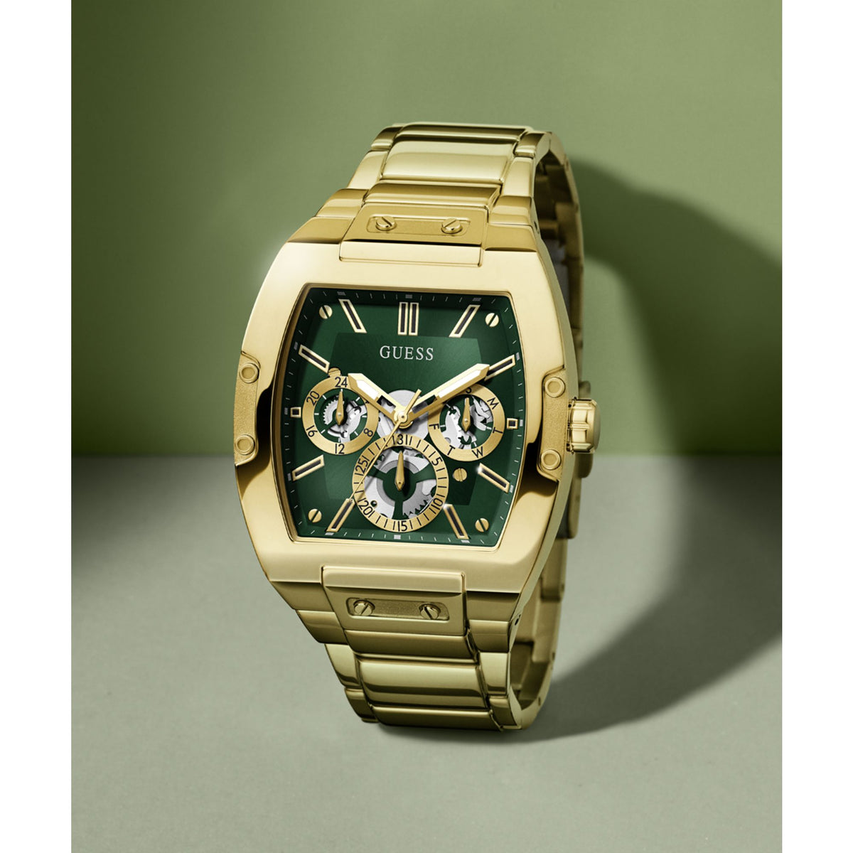 Guess Phoenix Gold Tone & Green