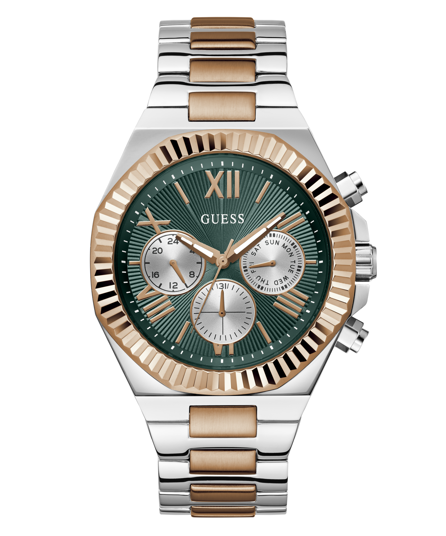 GUESS Mens 2-Tone Multifunction Watch