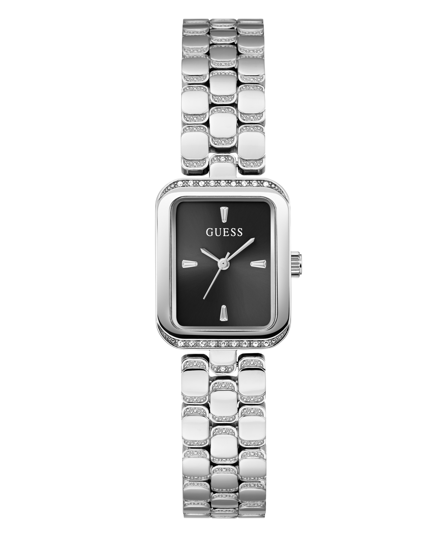 GUESS Ladies Silver-Tone Analogue Watch