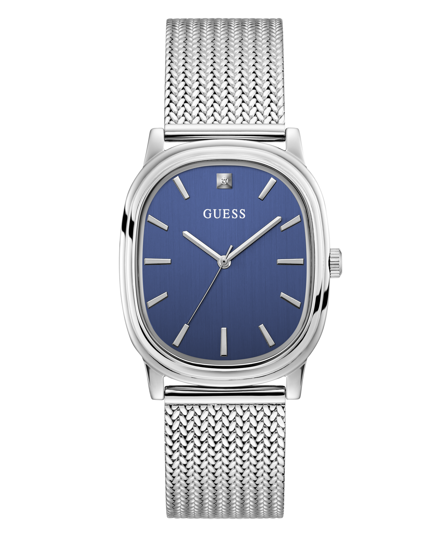 GUESS Mens Silver-Tone Analogue Watch