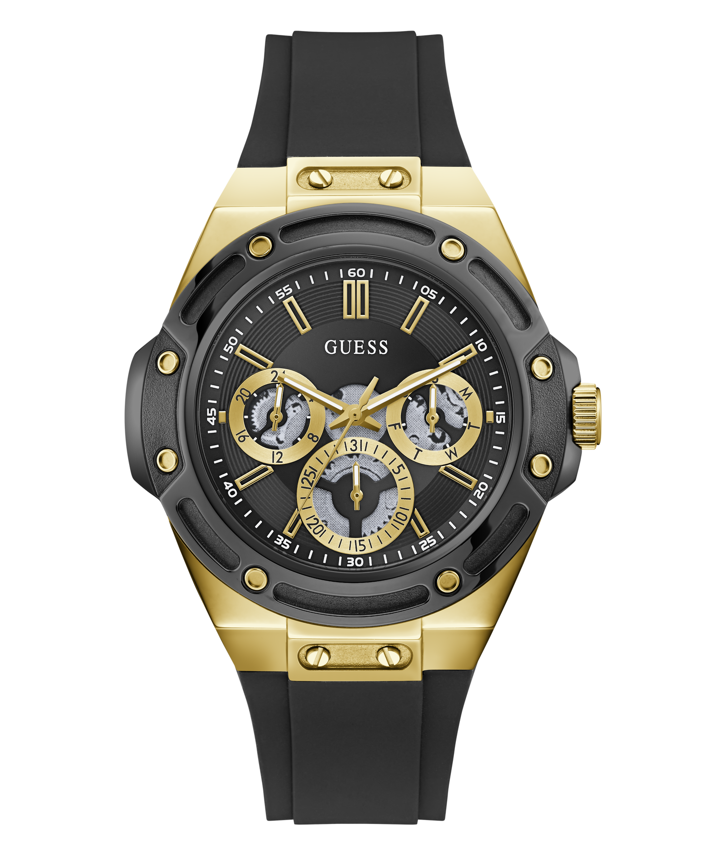 GUESS Mens Black Multifunction Watch