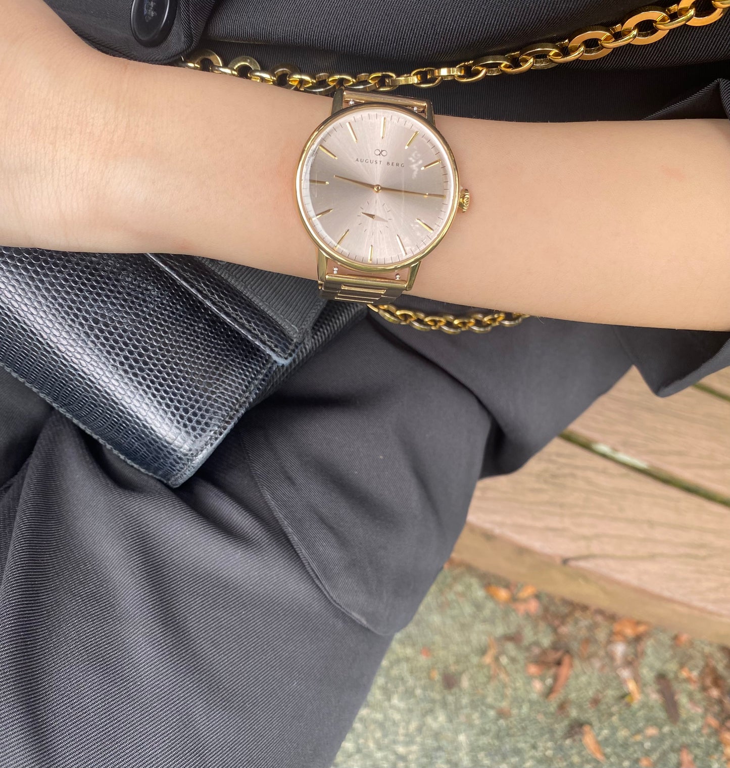 Serenity Link 40mm Champagne Gold Watch