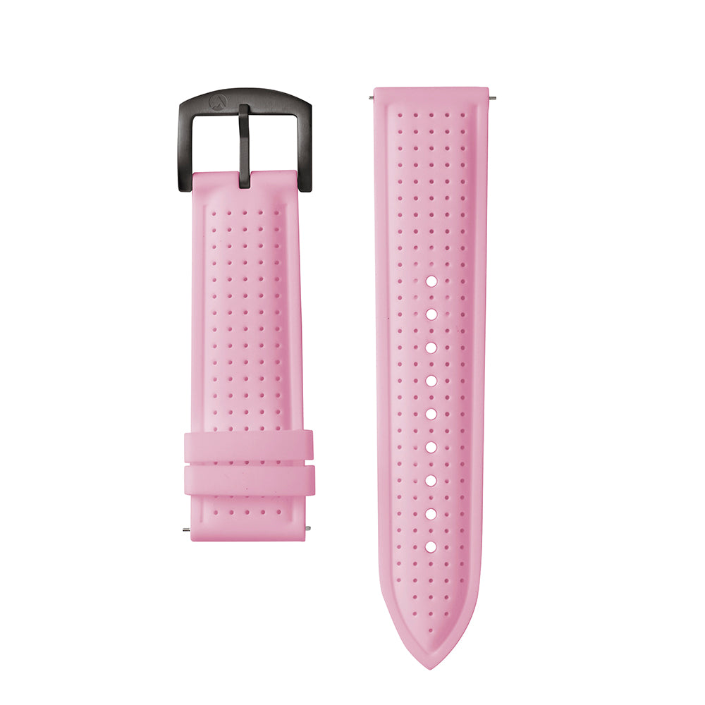 Raglan Band Pink Silicone Strap Black Buckle