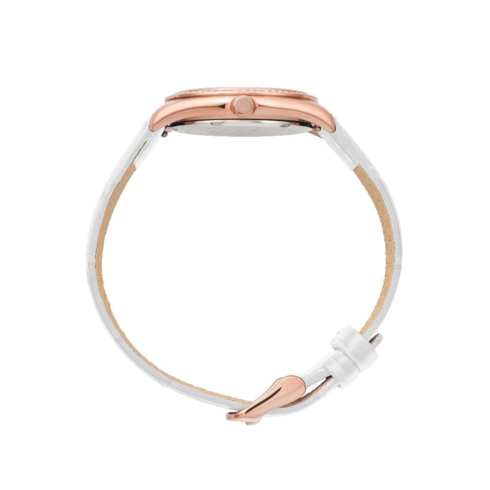 Sydney - Rose Gold Tone Dial, Rose Gold Tone Case & White Leather Band