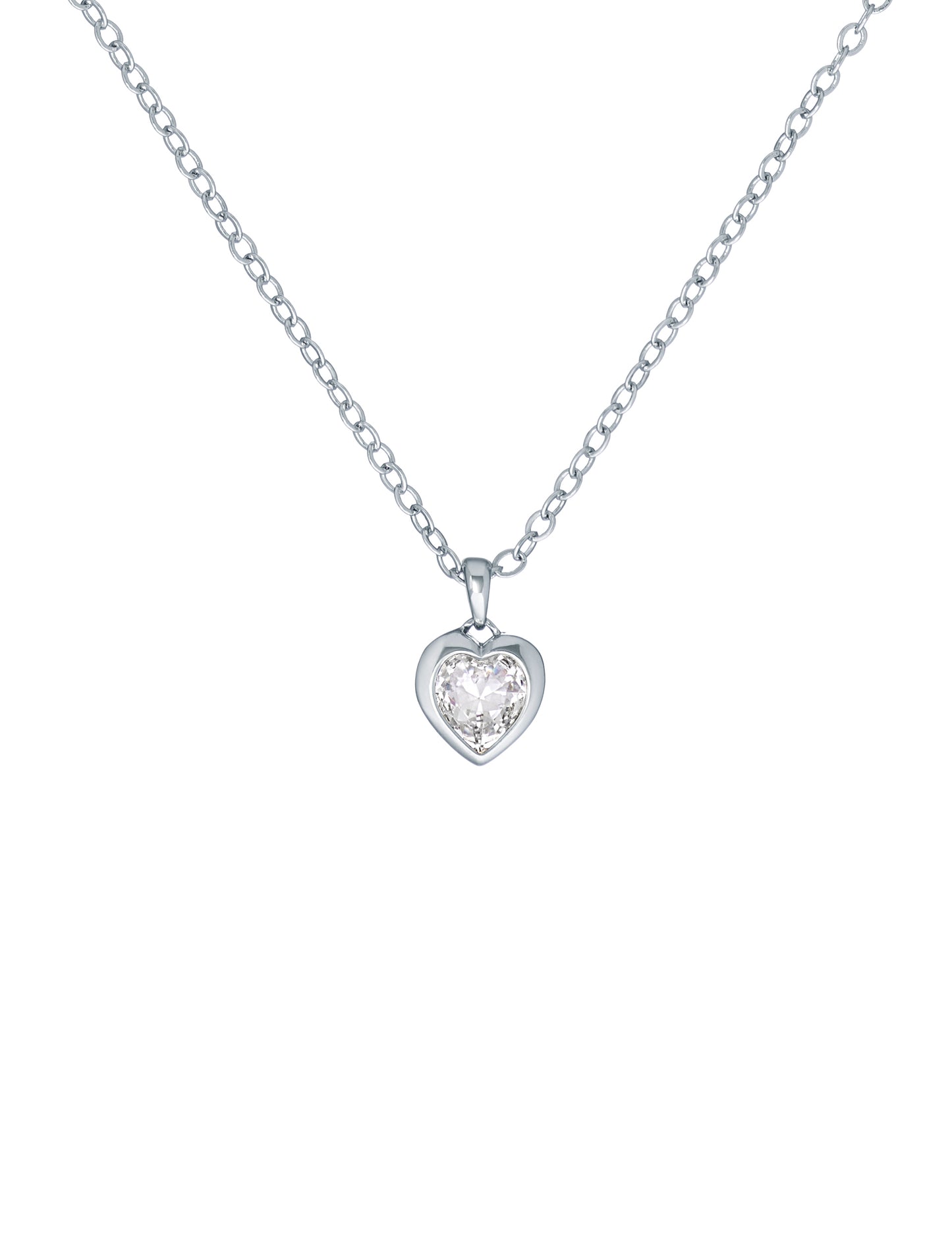 HANNELA: Crystal Heart Pendant Necklace
