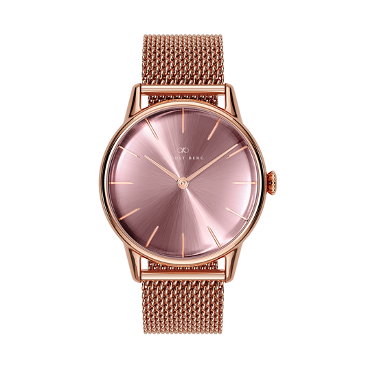 Serenity 32mm Rose Gold Plated Mesh Watch