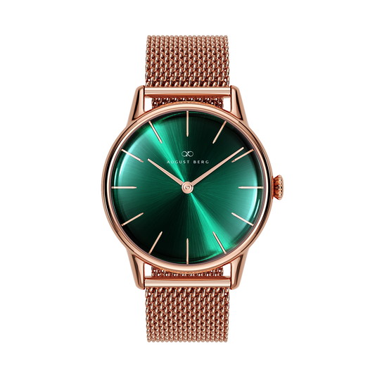 Serenity 32mm Rose Gold Plated Mesh Watch