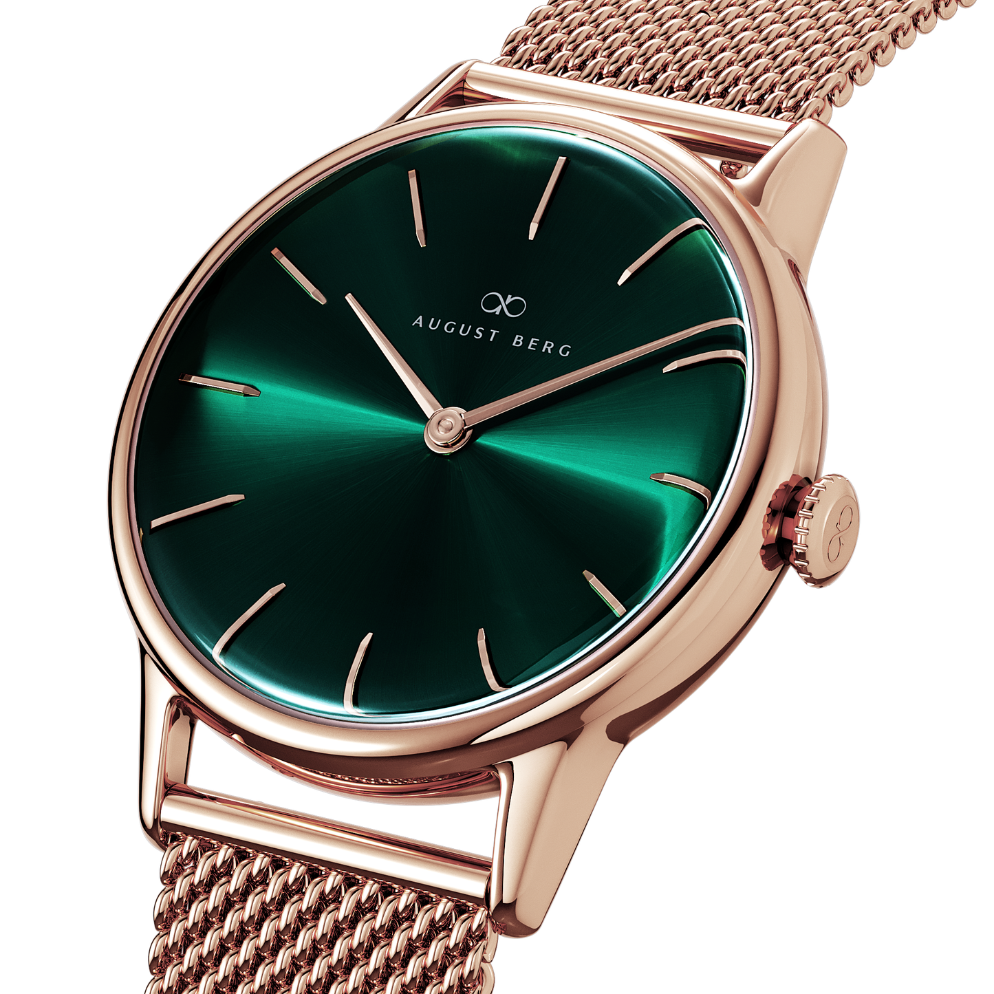 Serenity 32mm Rose Gold Plated Mesh Watch