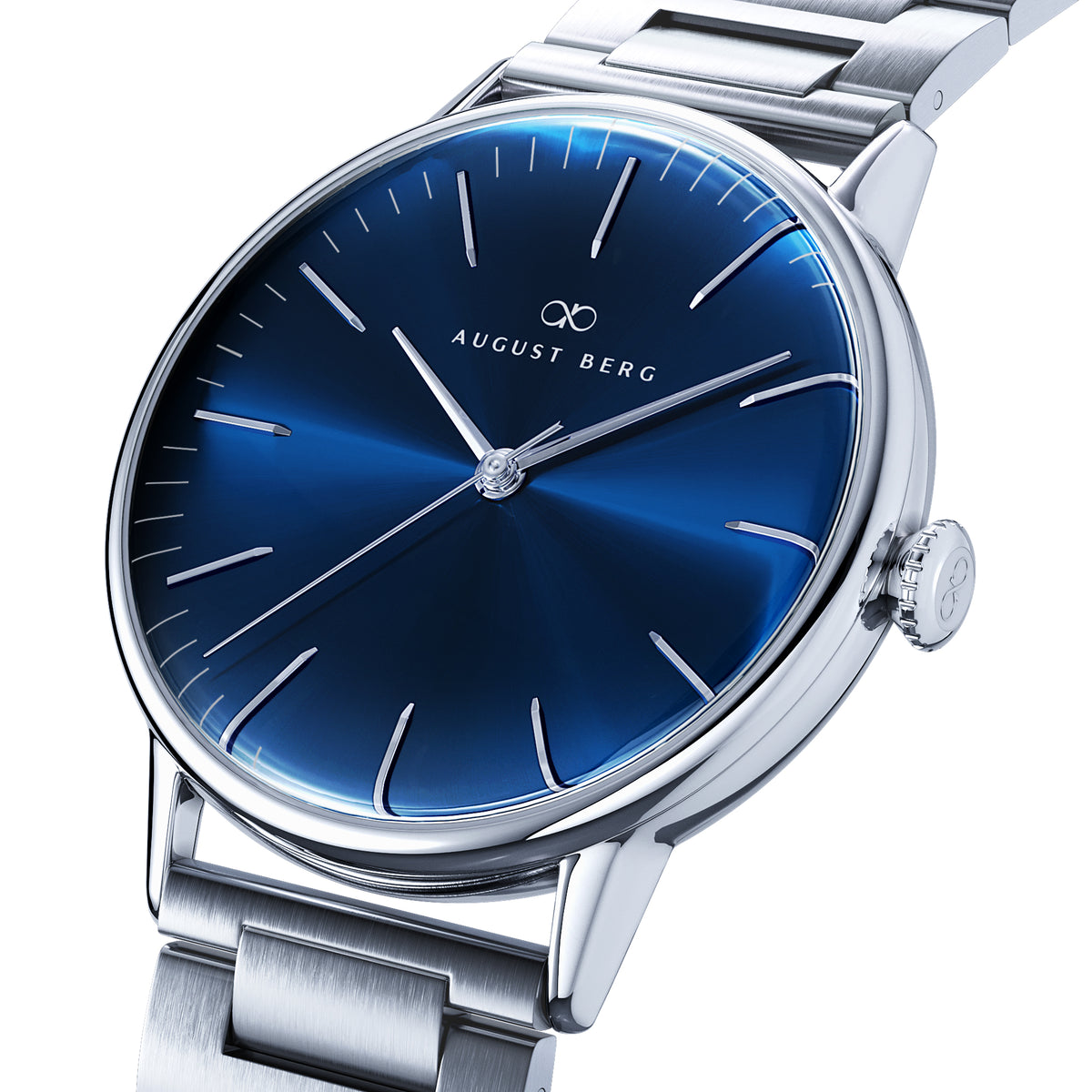 Serenity Link 40mm Deep Blue Silver Watch
