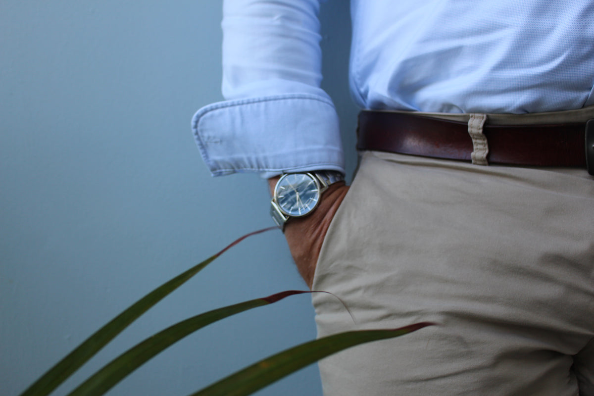 Serenity Link 40mm Deep Blue Silver Watch