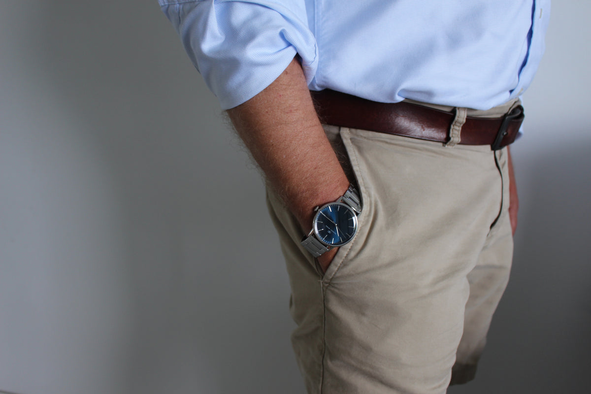 Serenity Link 40mm Deep Blue Silver Watch
