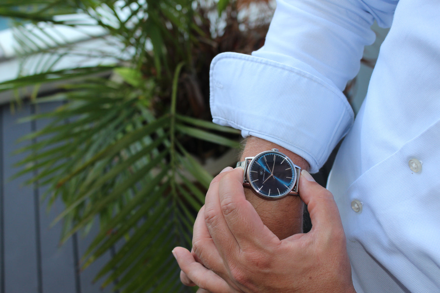 Serenity Link 40mm Deep Blue Silver Watch