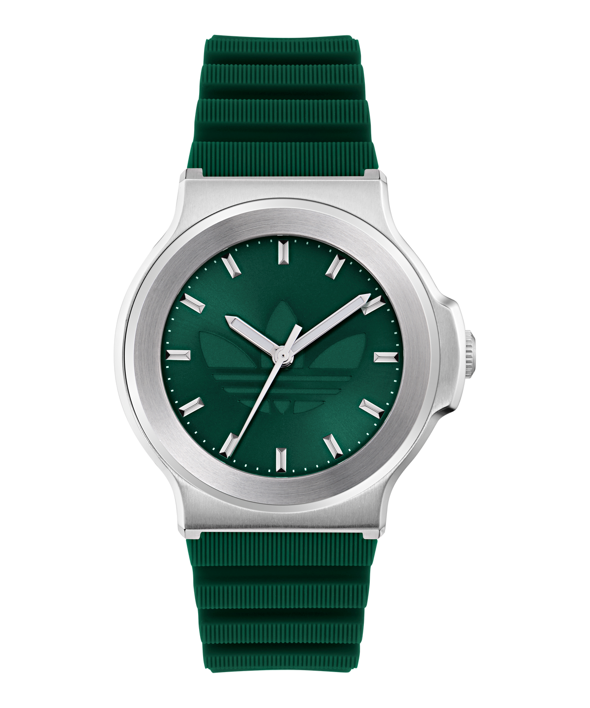 Expression Three Steel Green Silicone Watch