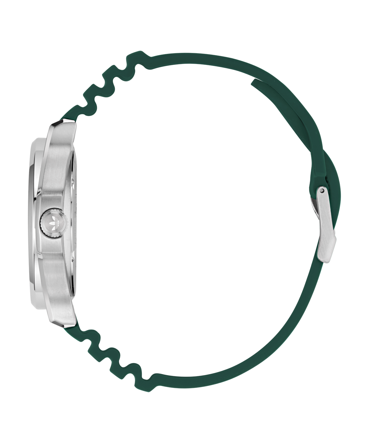 Expression Three Steel Green Silicone Watch