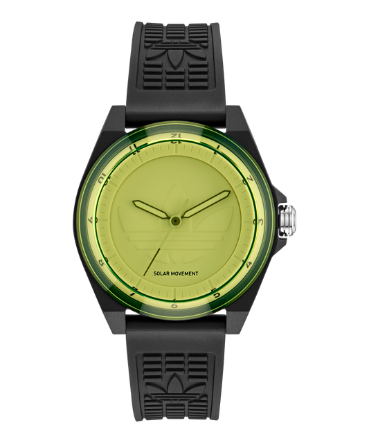 Project Four Solar Yellow Black Resin Watch