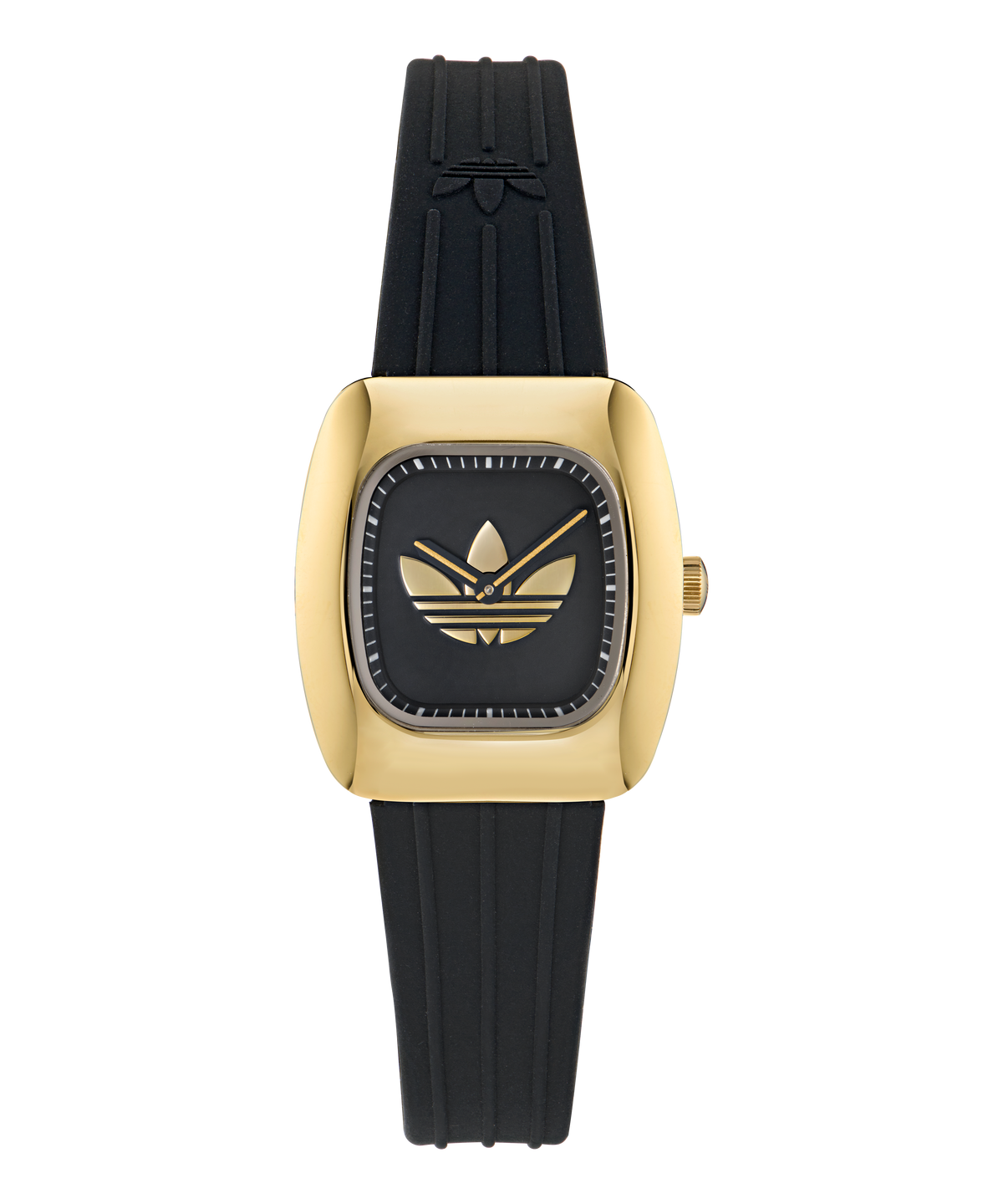 Retro Wave One XS IP Gold-Tone Black Silicone  Watch