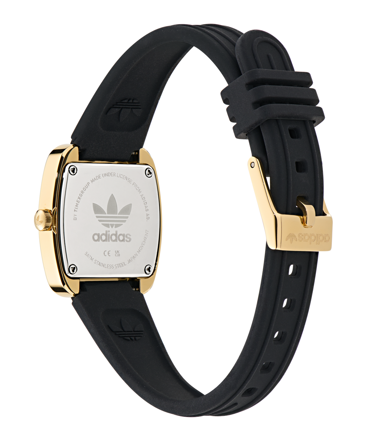 Retro Wave One XS IP Gold-Tone Black Silicone  Watch