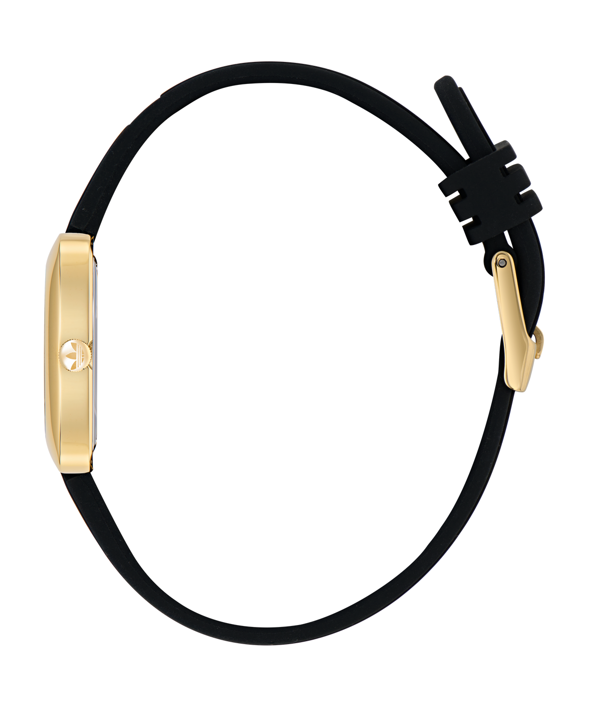 Retro Wave One XS IP Gold-Tone Black Silicone  Watch