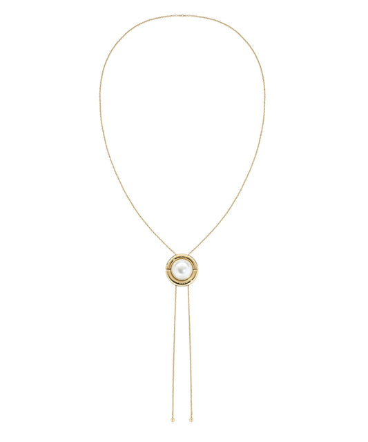 Miasfera Iconic Pearl Gold-Tone Long Necklace