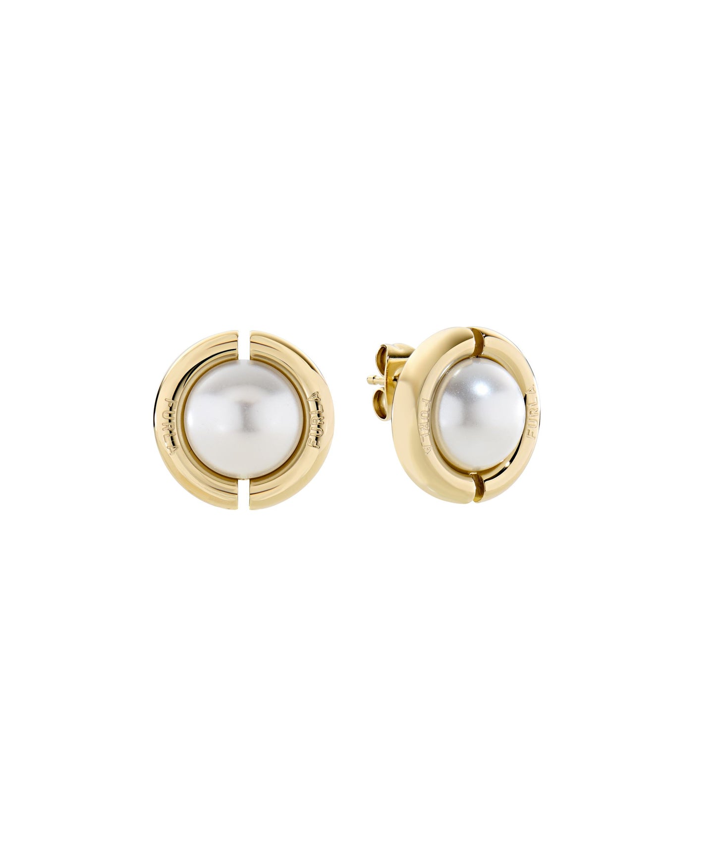 Miasfera Iconic Pearl Gold-Tone Stud Earrings