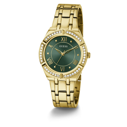Guess Cosmo Gold & Green Ladies Watch