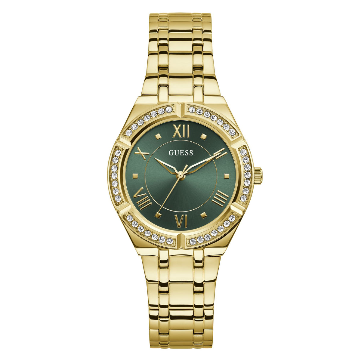 Guess Cosmo Gold & Green Ladies Watch