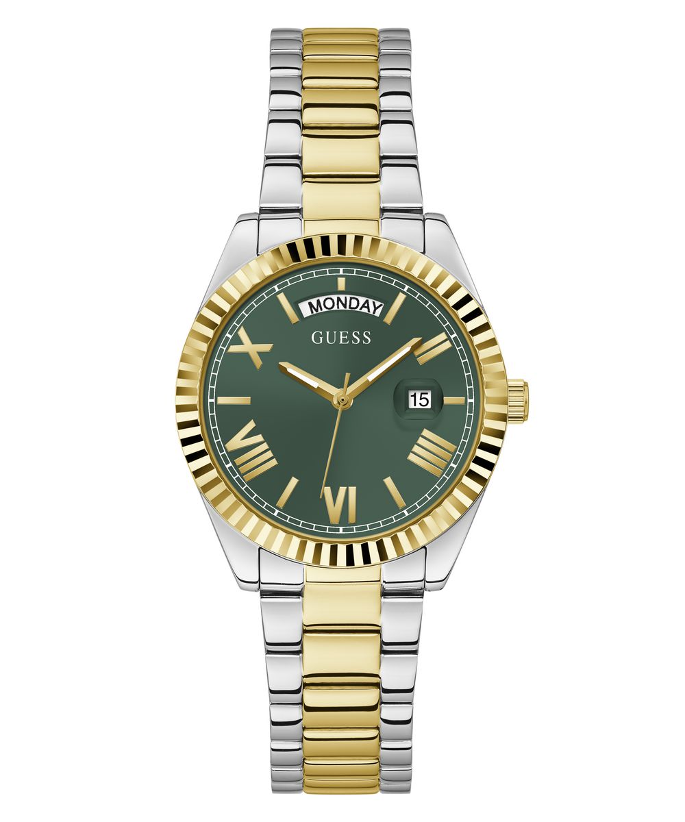Guess Luna Two Tone & Green Ladies Watch