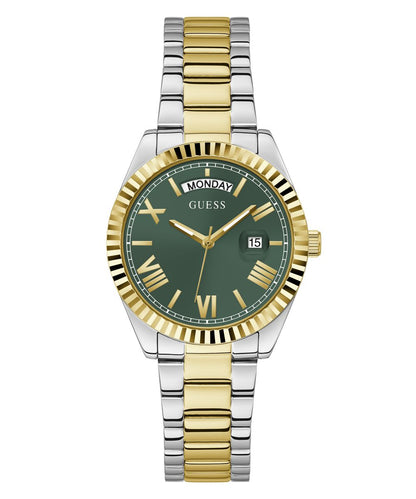 Guess Luna Two Tone & Green Ladies Watch