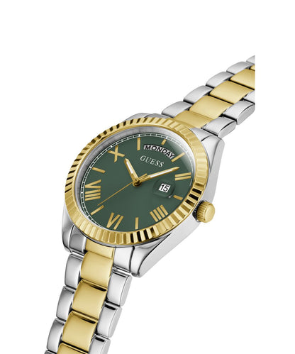 Guess Luna Two Tone & Green Ladies Watch