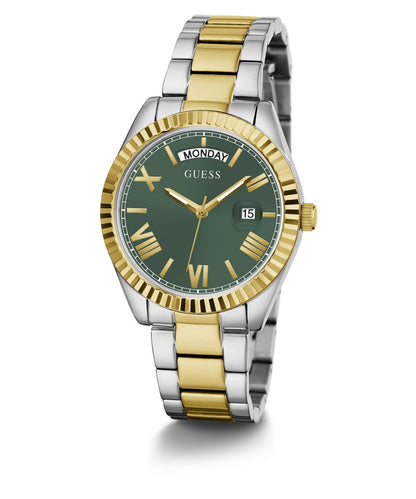 Guess Luna Two Tone & Green Ladies Watch
