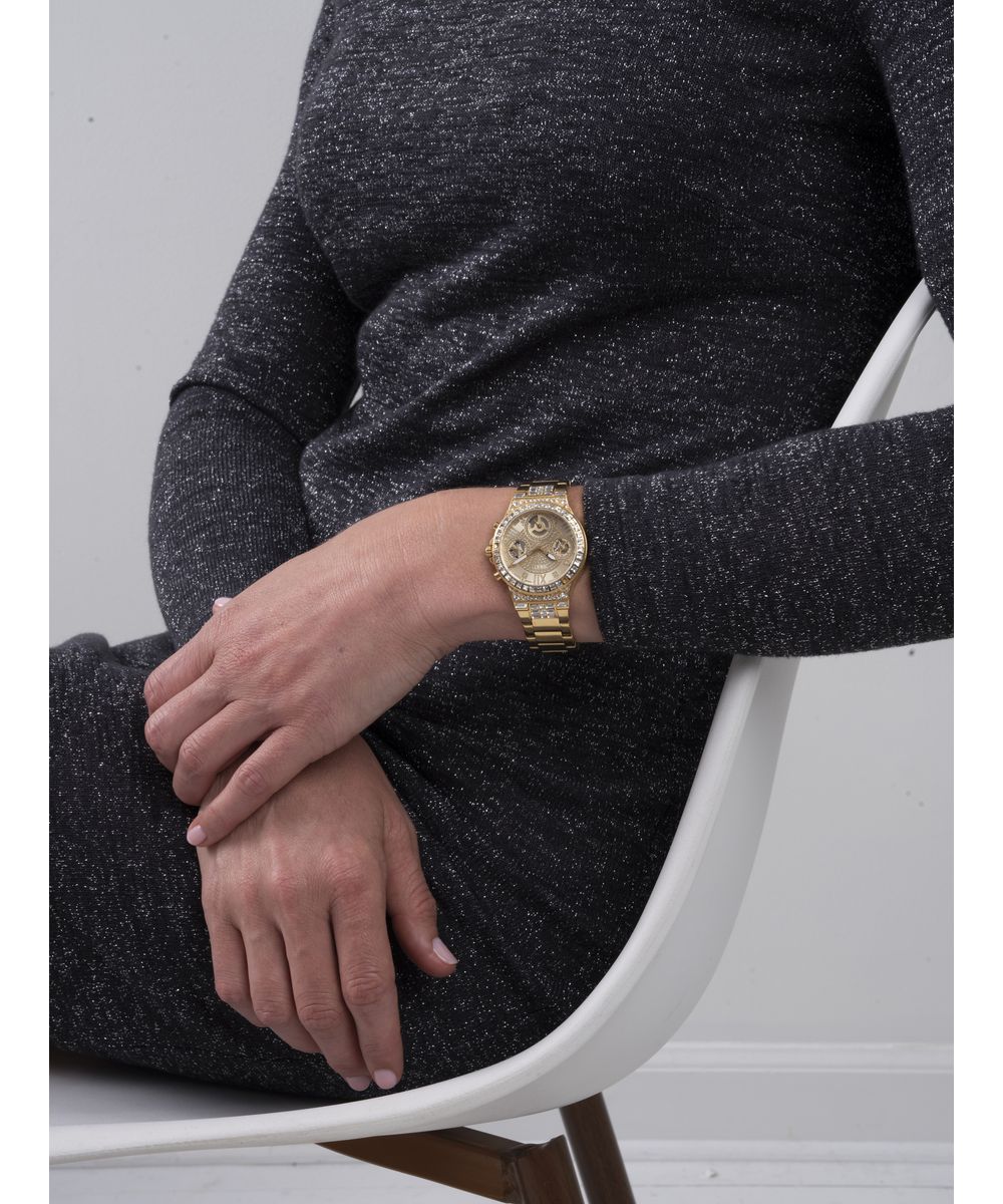 GUESS Ladies Gold Tone Multi-function Watch