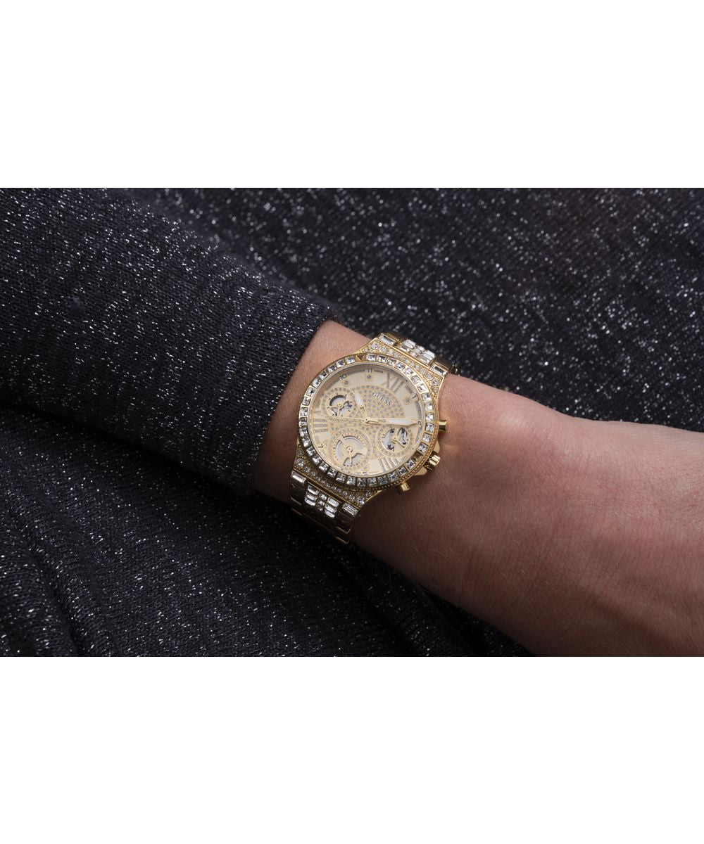 GUESS Ladies Gold Tone Multi-function Watch