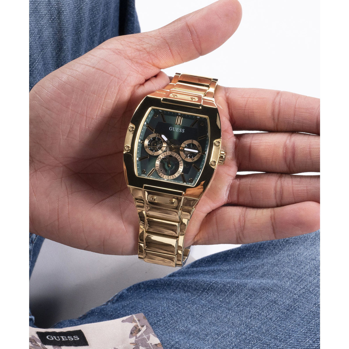 Guess Phoenix Gold Tone & Green