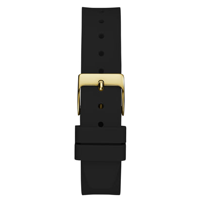 Eve Gold-tone 32mm Green Dial Ladies Watch with Black Silicone Strap