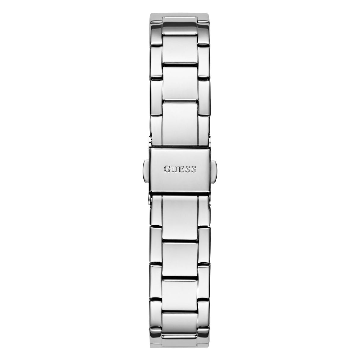 Silver-Tone 30mm White Dial with Crystal Bezel Women's Watch