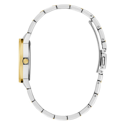 CHARLOTTE Two-Tone 30mm Green Dial with Crystal Bezel Women's Watch