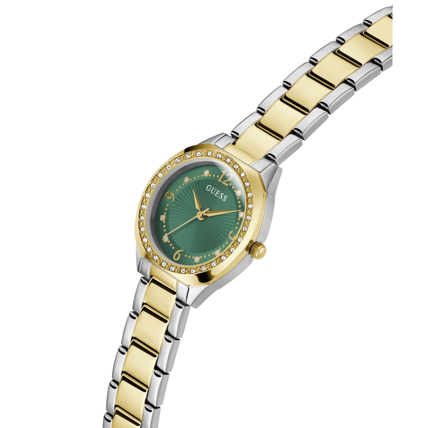 CHARLOTTE Two-Tone 30mm Green Dial with Crystal Bezel Women's Watch