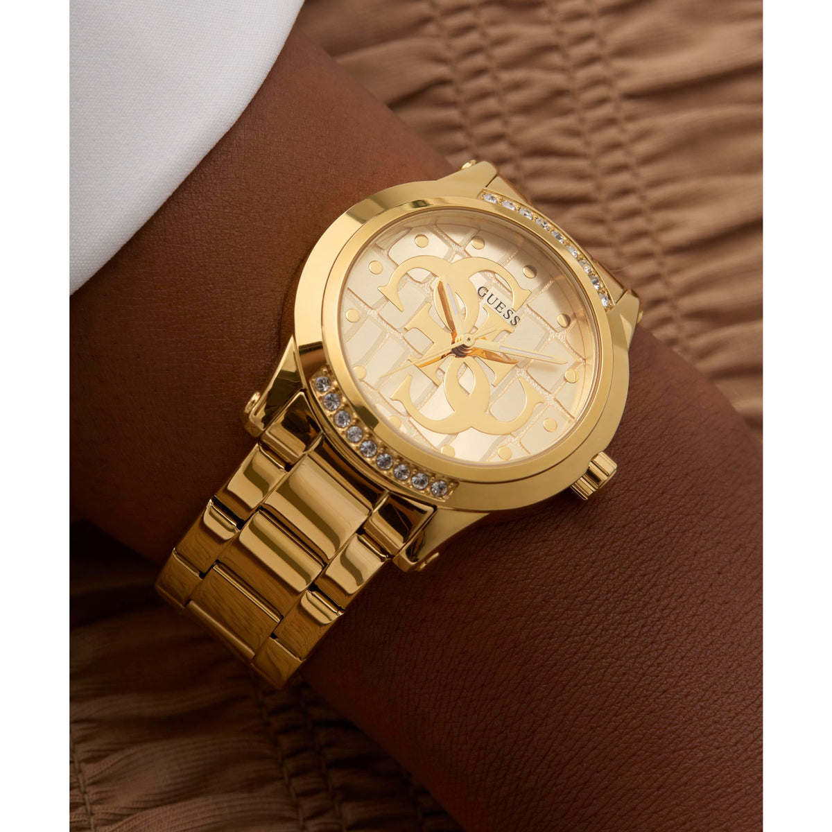 Guess Ladies Gold Tone 36mm Analogue Watch