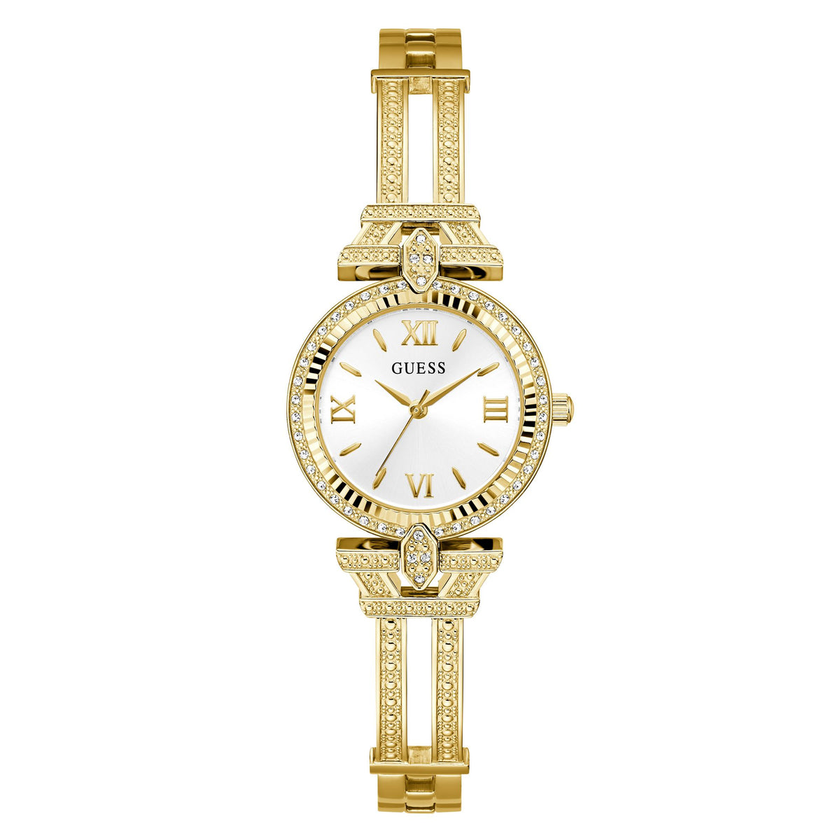 Guess Ladies Gold Tone 28mm Analogue Watch