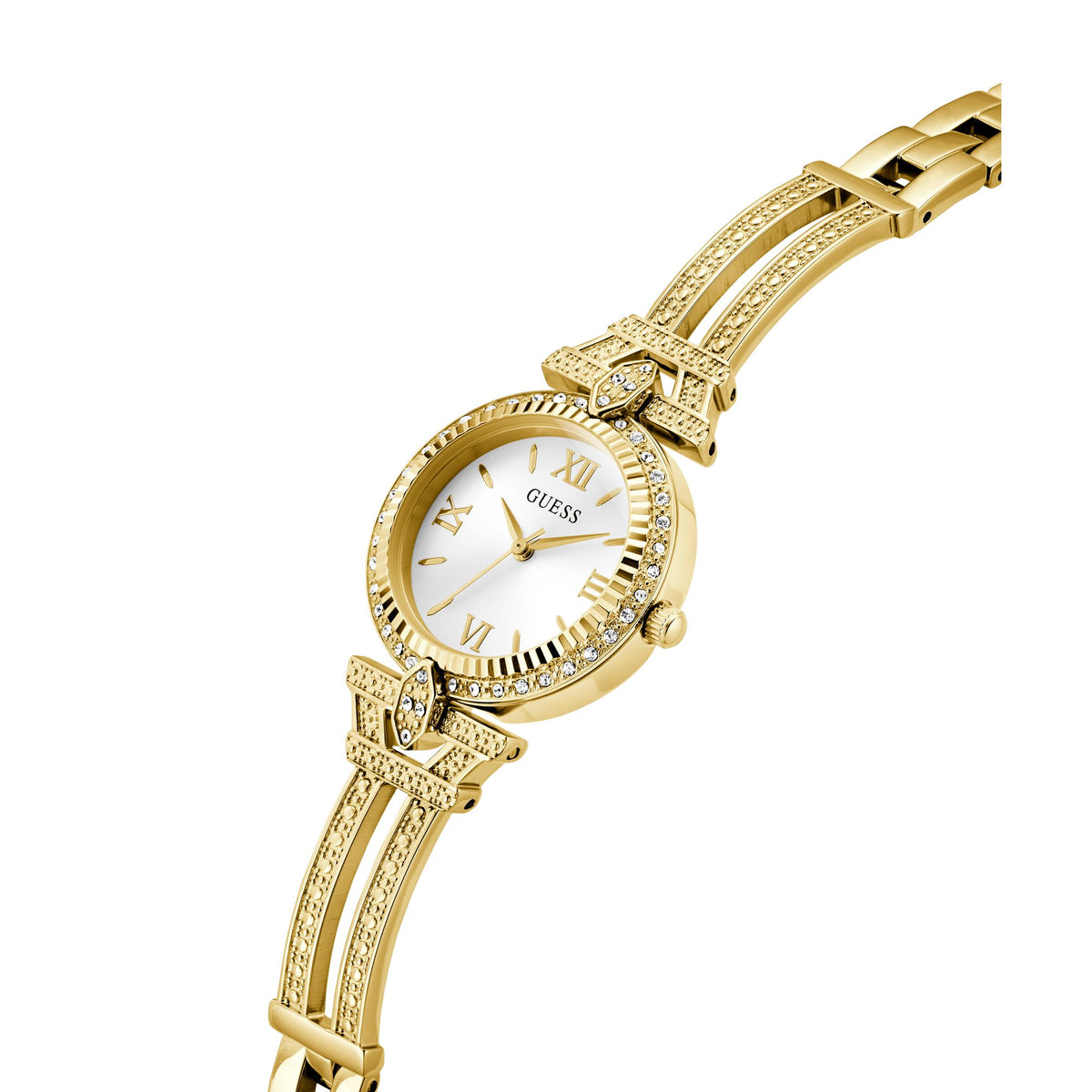 Guess Ladies Gold Tone 28mm Analogue Watch