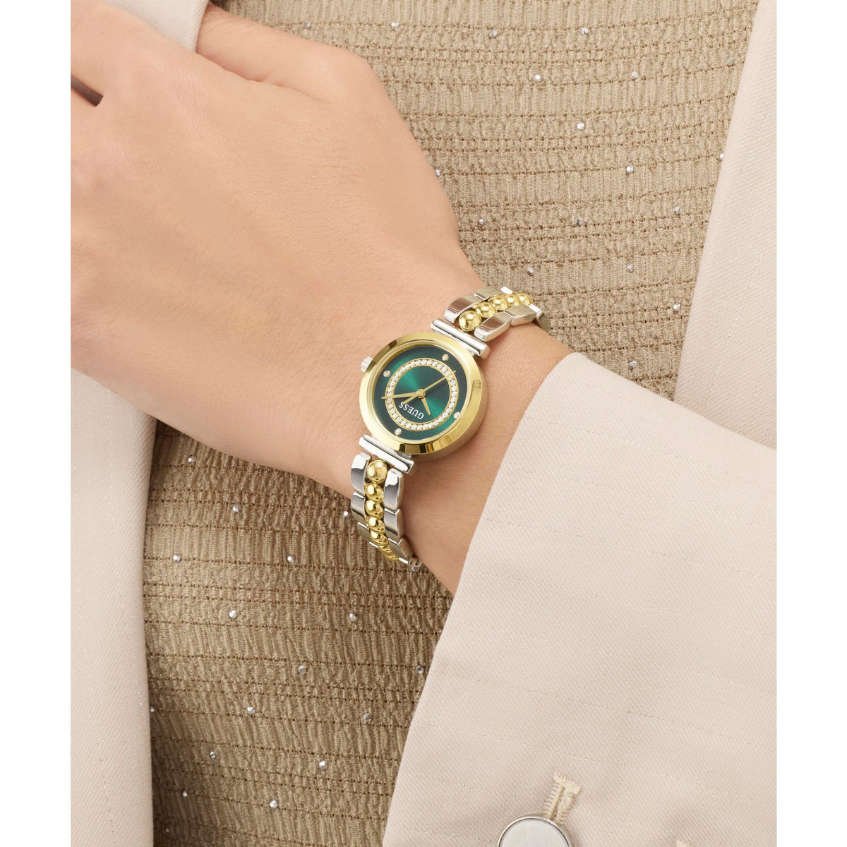 LEENA Two-Tone  Green Dial  Women's Watch