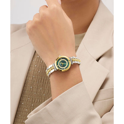 LEENA Two-Tone  Green Dial  Women's Watch