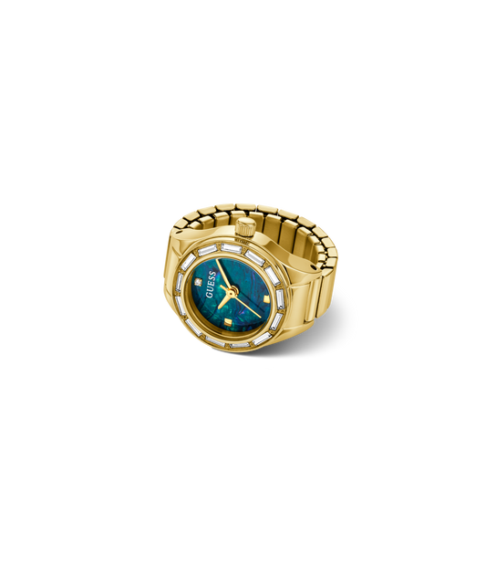GUESS Ladies Gold-Tone Analogue Ring Watch