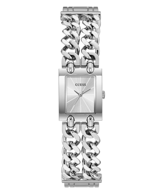 GUESS Ladies Silver-Tone Analogue Watch