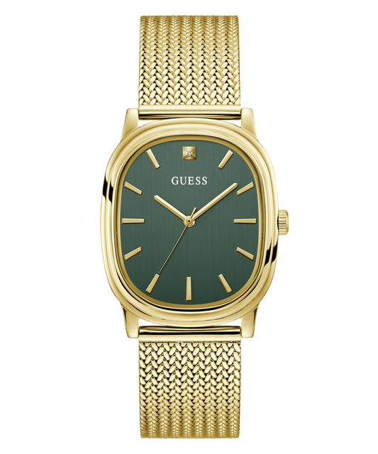 GUESS Mens Gold-Tone Analogue Watch