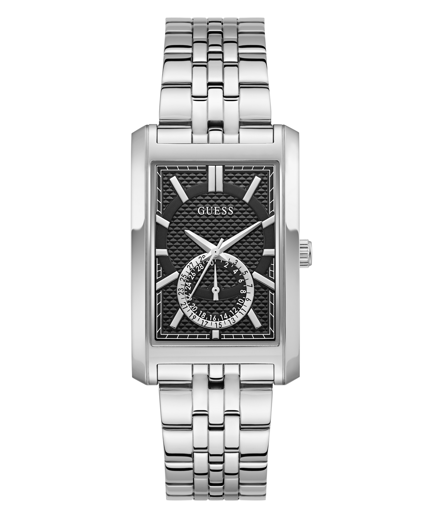 GUESS Mens Silver-Tone Analogue Watch