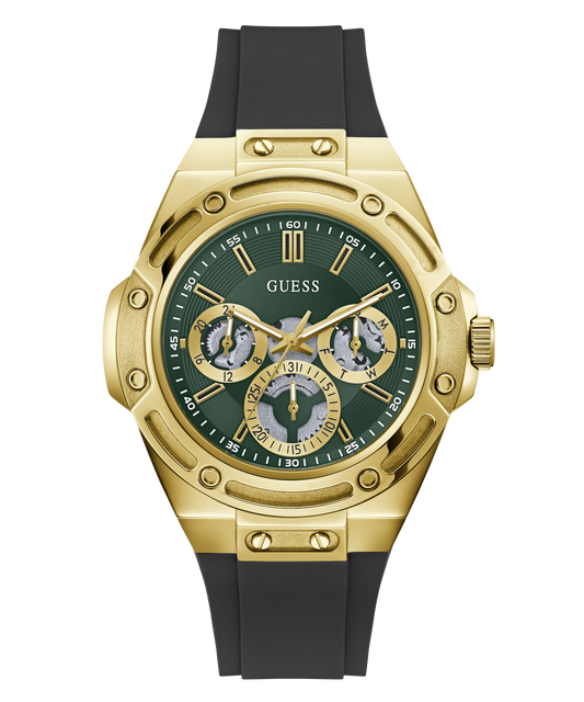 GUESS Mens Gold-Tone Multifunction Watch