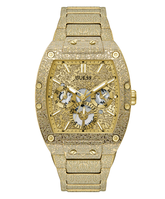 GUESS Mens Gold-Tone Multifunction Watch