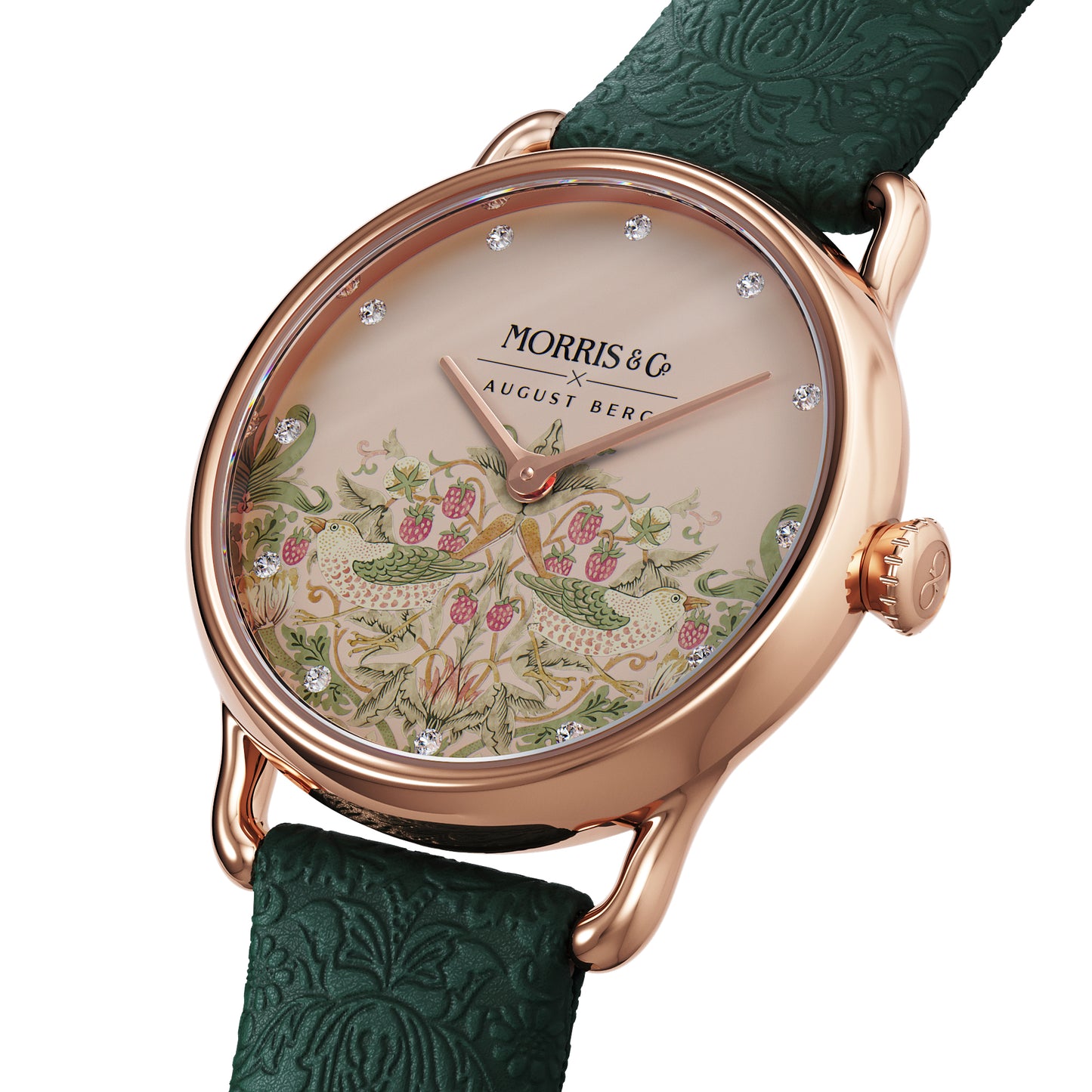 Morris & Co 26mm Fennel Strawberry Thief Watch
