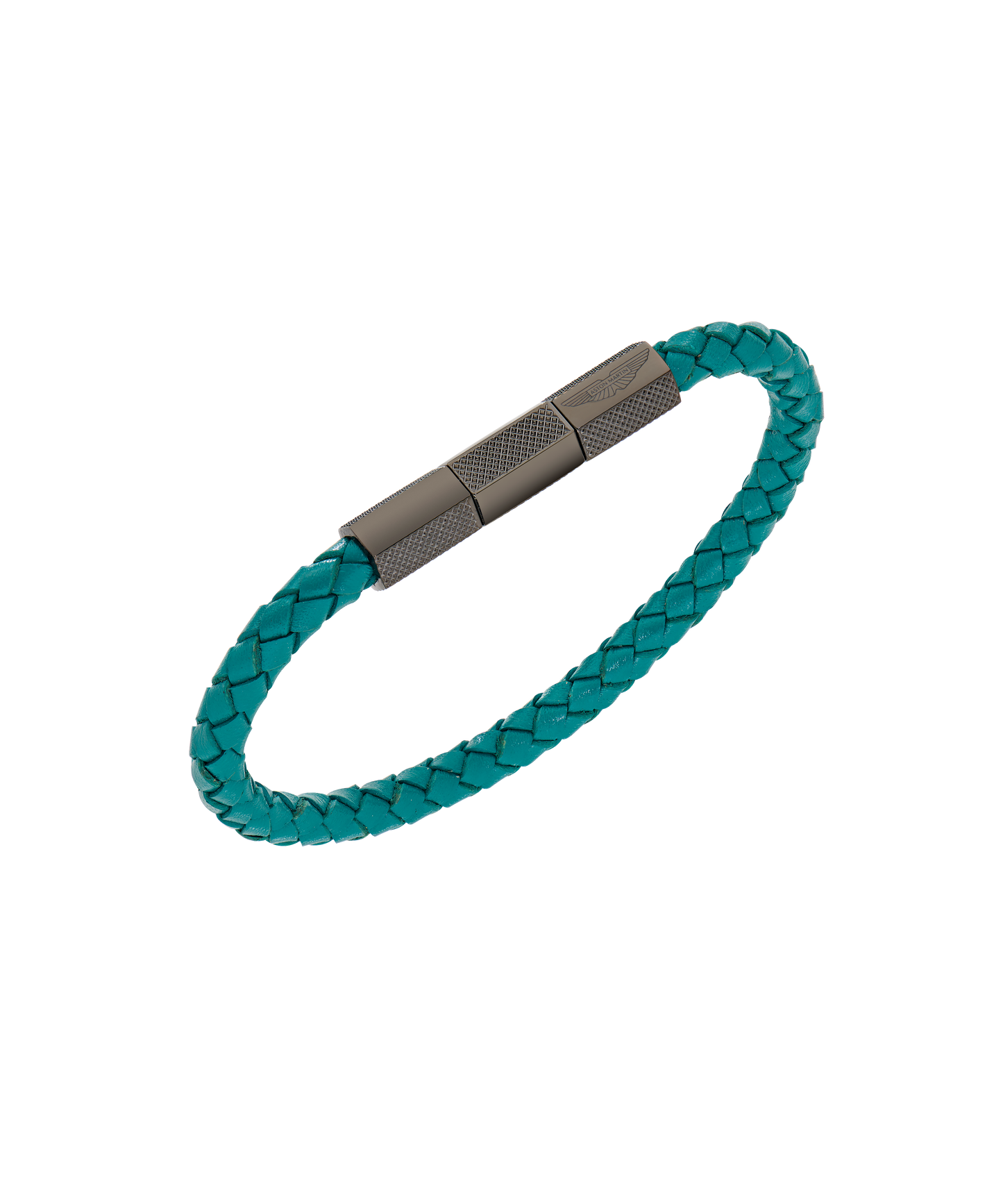 TKS Gun and Podium Green Braided Leather Bracelet